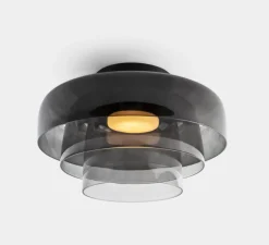 Plafonnier, Levels, 3 bodies, Fumé, LED, dim, 2700-3000-4000K, 1850 lm, Ø42cm, H30cm - LEDS C4