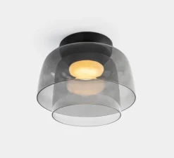 Plafonnier, Levels, 2 Bodies, fumé, LED, dim, 2700-3000-4000K, 1850 lm, Ø32cm, H28cm - LEDS C4