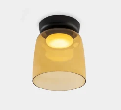 Plafonnier, Levels, 1 Body, ambré, LED, dim, 2700-3000-4000K, 1850 lm, Ø22cm, H27cm - LEDS C4
