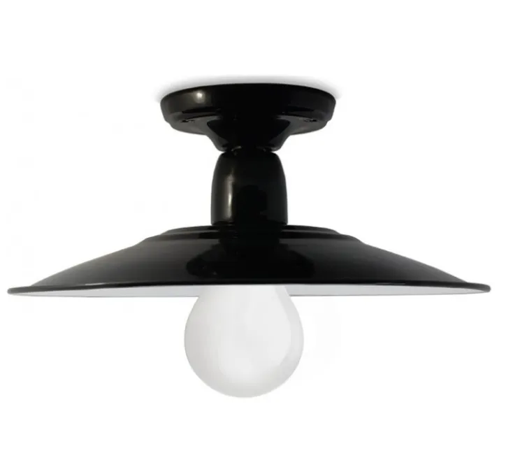 Plafonnier, light.047, noir, Ø28,5cm, H12cm - zangra