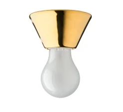 Plafonnier, light.001, porcelaine plaquée or 18 carats, Ø10cm, H5,5cm - Zangra