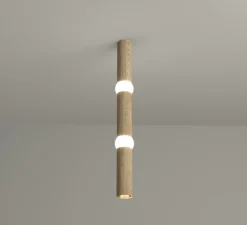 Plafonnier, Lightbone L, naturel, LED, Ø7,6cm, H83,6cm - Oblure