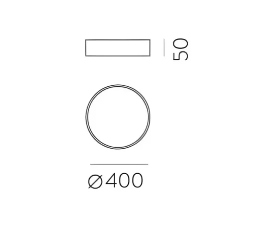 Plafonnier, London, blanc, LED, 3000K, 1679 lm, Ø40cm, H5cm - ACB