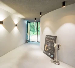 Plafonnier, Lotis tubed surface, noir et or, Ø8,5cm, H13cm - Modular