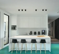 Plafonnier, Lotis tubed surface, noir et or, Ø8,5cm, H13cm - Modular