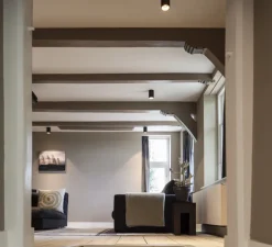 Plafonnier, Lotis tubed surface, noir et or, Ø8,5cm, H13cm - Modular