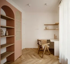 Plafonnier, Lotis tubed surface, blanc et or, Ø8,5cm, H13cm - Modular