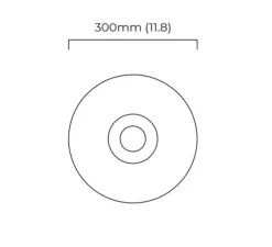 Plafonnier, Lucid Flush 300, laiton satiné , L30cm, H30cm - CTO lighting