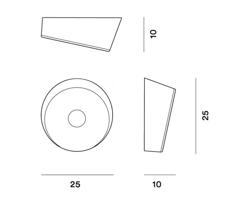 Plafonnier, Lumiere XXS, blanc, Ø25cm, H10cm - Foscarini
