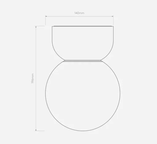 Plafonnier, Lyra 140, blanc brillant, IP44, Ø14cm, H19,5cm - Astro