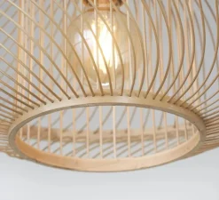 Plafonnier, Maui L, naturel , Ø70cm, H32cm - Good&Mojo