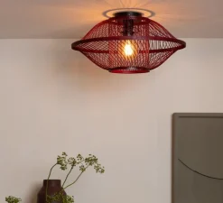 Plafonnier, Maui S, burgundy, Ø50cm, H25cm - Good&Mojo