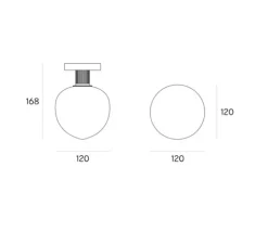 Plafonnier, Memoir 120, noir, Ø12cm, H16,8cm - Lyfa