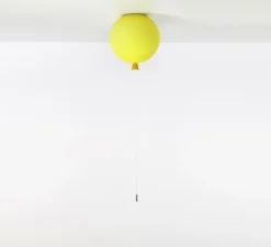 Plafonnier, Memory 300, jaune mat, ficelle blanche, Ø30cm, H32,5cm - Brokis