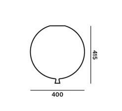 Plafonnier, Memory 400, turquoise mat, câble blanc, Ø40cm, H41,5cm - Brokis