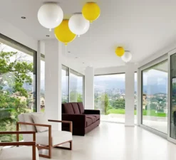 Plafonnier, Memory, ballon, Blanc, brillant, Ø25cm - Brokis