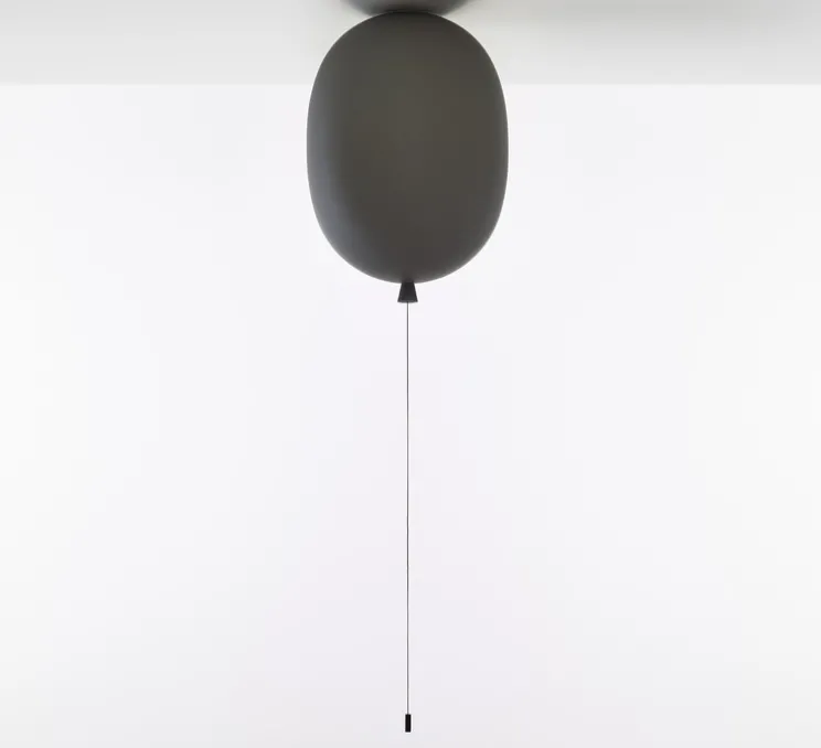 Plafonnier, Memory Oval 350, anthracite mat, Ø35cm, H50,5cm - Brokis