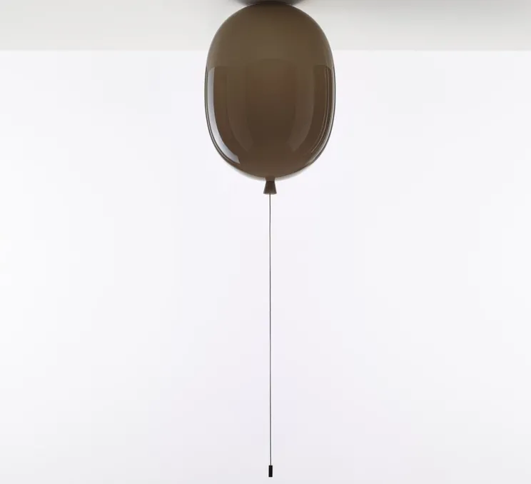 Plafonnier, Memory Oval 350, marron glossy, Ø35cm, H50,5cm - Brokis