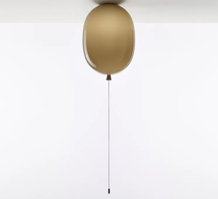 Plafonnier, Memory Oval 350, marron glossy, Ø35cm, H50,5cm - Brokis