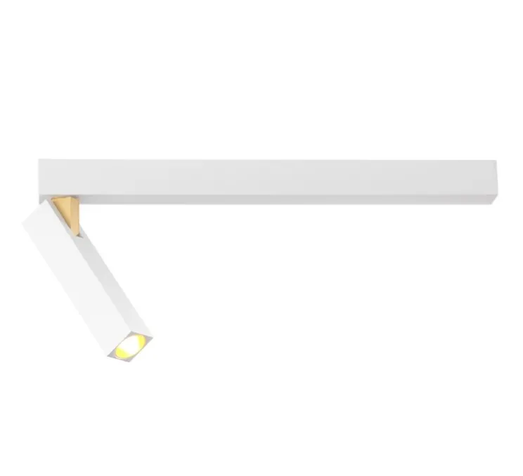 Plafonnier, Mick 1.0, blanc et or, LED, dim, 2700K, 410 lm, L33cm, H13cm - Wever&Ducré
