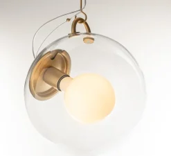 Plafonnier, Miconos, doré satiné, Ø30cm, H48cm - Artemide