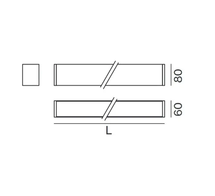 Plafonnier, Mino 60, noir, LED, 3000k, 1960 lm, L148cm, H8cm - XAL