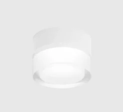 Plafonnier, Mirbi Surface 1.0, blanc, IP44, LED, dim, 3000K, 640 lm, Ø9,2cm, H74,5cm - Wever&Ducré