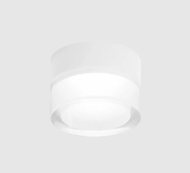 Plafonnier, Mirbi Surface 1.0, blanc, IP44, LED, dim, 3000K, 640 lm, Ø9,2cm, H74,5cm - Wever&Ducré