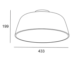 Plafonnier, Miso, blanc, Ø43,3cm, H19,9cm - LEDS C4