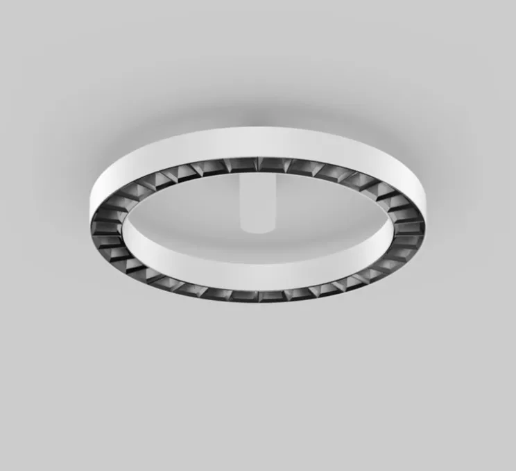 Plafonnier, Mita circle 450, blanc, chrome, LED, dim, 3000K, 3090 lm, Ø42,6cm, H7,2cm - XAL