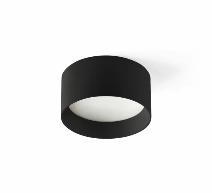 Plafonnier, Mizu, noir, LED, 2700K, 831 lm, Ø14cm, H7cm - Faro
