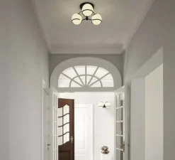 Plafonnier, Model 2042/3, noir, Ø65cm, H29cm - Astep