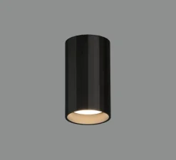 Plafonnier, Modrian, noir, Ø5,65cm, H10cm - ACB