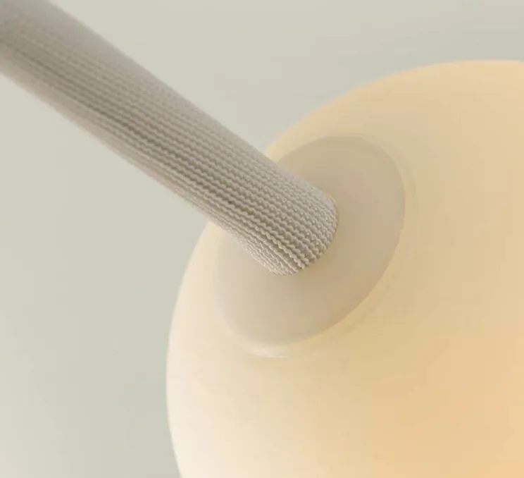 Plafonnier, Moony, 5 globes, blanc, Ø75cm, H120cm - Karman