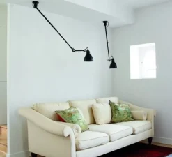 Plafonnier, N°302 Gras, noir, Ø14cm, L55 à 92cm - DCW Editions