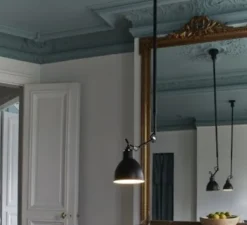 Plafonnier, N°302 Gras, noir, Ø14cm, L55 à 92cm - DCW Editions