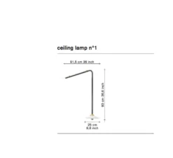 Plafonnier, N°1, laiton, L91,5cm, H93cm - Valerie_Objects