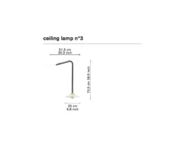 Plafonnier, N°3, laiton, L51,5cm, H71,5cm - Valerie_Objects