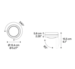 Plafonnier, Nautilus, noir mat, LED, 2700K, 995 lm, Ø13,4cm, H5,8cm - Lodes