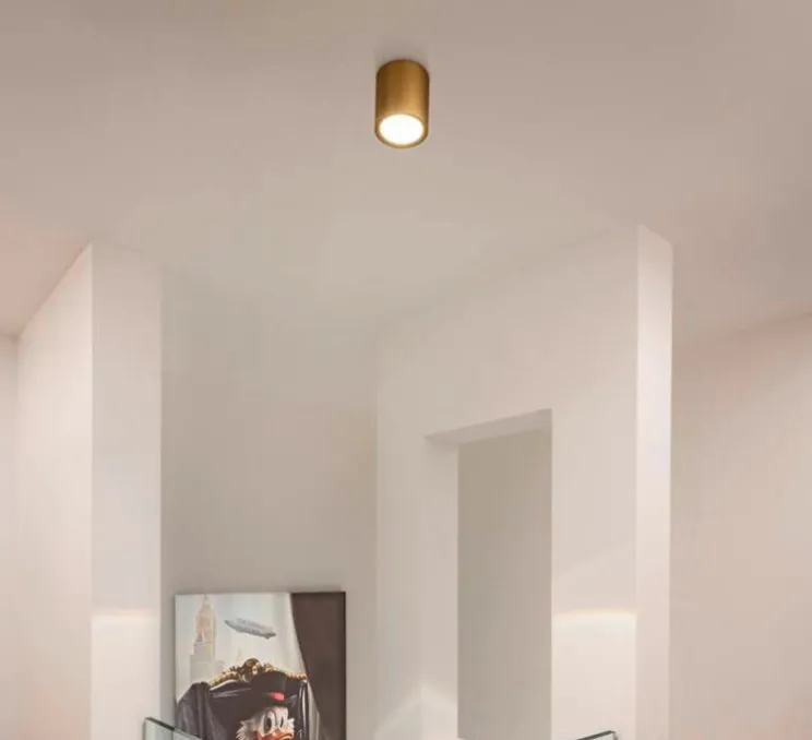 Plafonnier, Oculus, laiton, LED, dim to warm, 2000-3000K, 36-780 lm, Ø9cm, H9cm - SLV