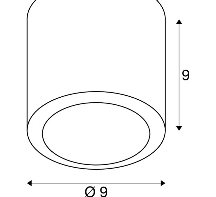 Plafonnier, Oculus, laiton, LED, dim to warm, 2000-3000K, 36-780 lm, Ø9cm, H9cm - SLV