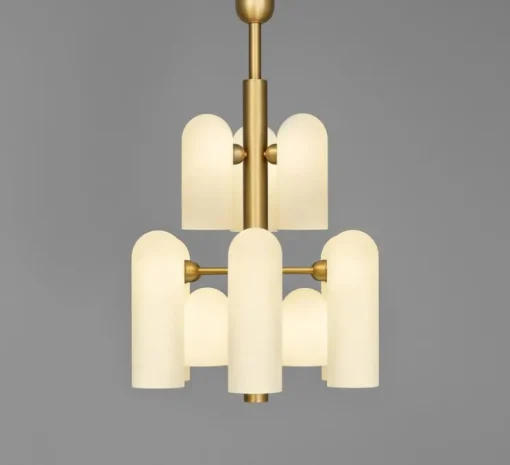 Plafonnier, Odyssey 12, laiton, Ø47,2cm, H84,4cm - Schwung