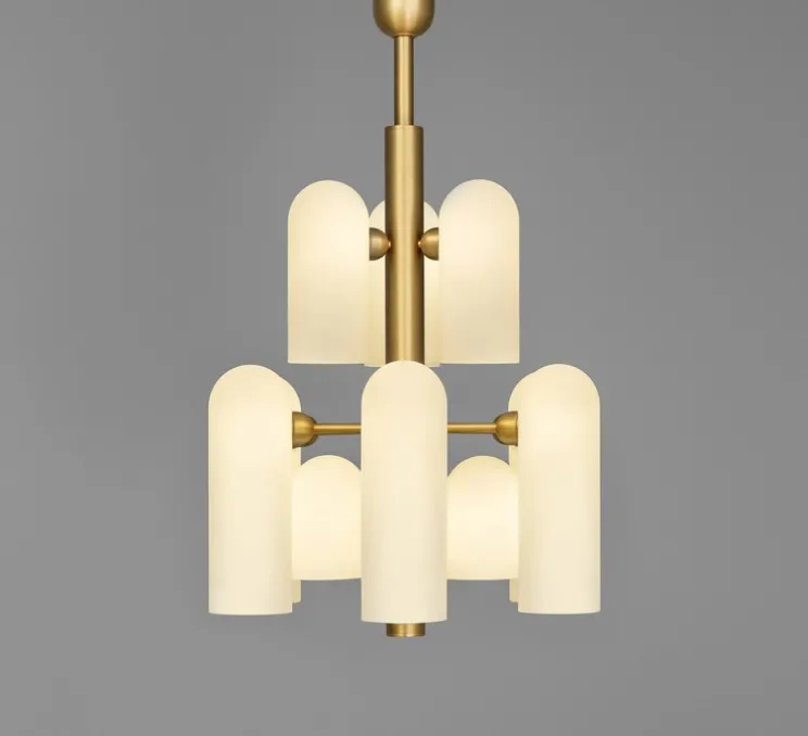 Plafonnier, Odyssey 12, laiton, Ø47,2cm, H84,4cm - Schwung