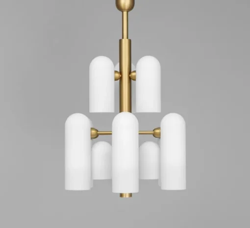 Plafonnier, Odyssey 12, laiton, Ø47,2cm, H84,4cm - Schwung