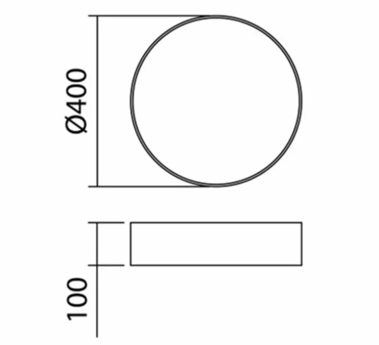 Plafonnier, Olga, rotin blanc, Ø40cm, H10cm - MDC
