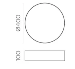 Plafonnier, Olga, tissu noir, Ø40cm, H10cm - MDC