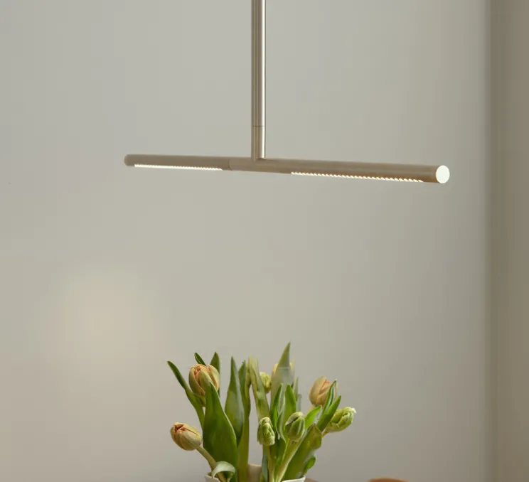 Plafonnier, Omni, laiton, LED, dim, 2700K, 1200 lm, L74cm, H1,9cm - Umage