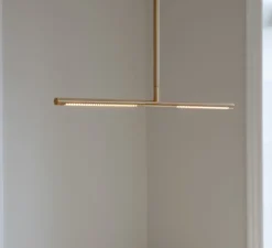 Plafonnier, Omni, laiton, LED, dim, 2700K, 1200 lm, L74cm, H1,9cm - Umage
