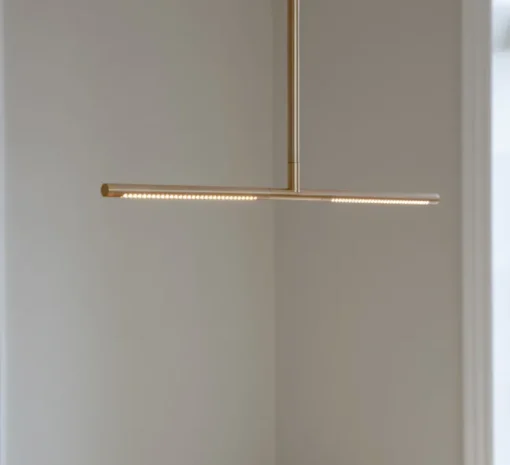 Plafonnier, Omni, laiton, LED, dim, 2700K, 1200 lm, L74cm, H1,9cm - Umage