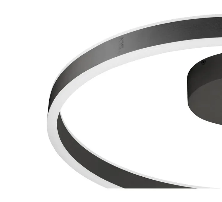 Plafonnier, ONE 60, noir, LED, dim, 2700/3000K, 550 lm, Ø60cm, H11,5cm - Slv